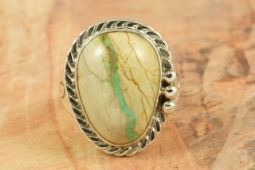 Genuine Boulder Turquoise Sterling Silver Ring
